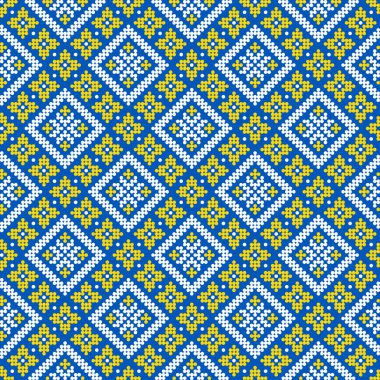 Etnik tarz, kimlik, vyshyvanka gibi kusursuz Ukrayna süsü desenleri, basılı kıyafetler, web siteleri, afişler, posterler için nakışlar. Vektör illüstrasyon arkaplanı