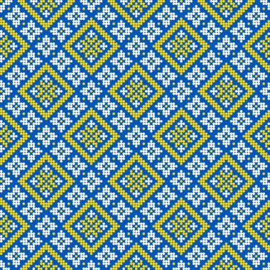 Etnik tarz, kimlik, vyshyvanka gibi kusursuz Ukrayna süsü desenleri, basılı kıyafetler, web siteleri, afişler, posterler için nakışlar. Vektör illüstrasyon arkaplanı