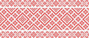 Etnik çiçek stili, kimlik, vyshyvanka, desenli giysiler için nakış, web siteleri, afişler gibi Ukrayna süslemeleri. Geçmişi. Geometrik tasarım, sınır, kopyalama alanı, çerçeve