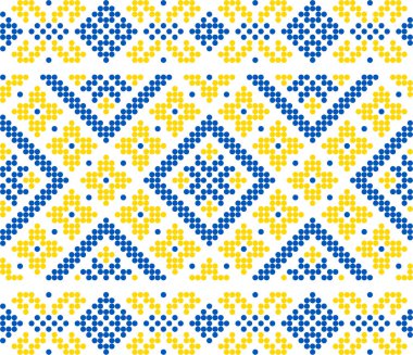 Etnik çiçek stili, kimlik, vyshyvanka, desenli giysiler için nakış, web siteleri, afişler gibi Ukrayna süslemeleri. Geçmişi. Geometrik tasarım, sınır, kopyalama alanı, çerçeve