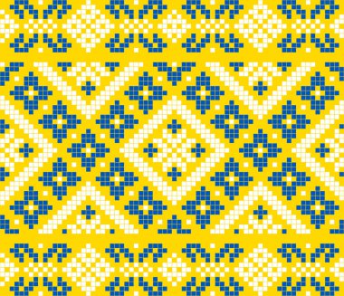 Etnik çiçek stili, kimlik, vyshyvanka, desenli giysiler için nakış, web siteleri, afişler gibi Ukrayna süslemeleri. Geçmişi. Geometrik tasarım, sınır, kopyalama alanı, çerçeve