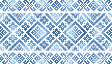 Etnik çiçek stili, kimlik, vyshyvanka, desenli giysiler için nakış, web siteleri, afişler gibi Ukrayna süslemeleri. Geçmişi. Geometrik tasarım, sınır, kopyalama alanı, çerçeve