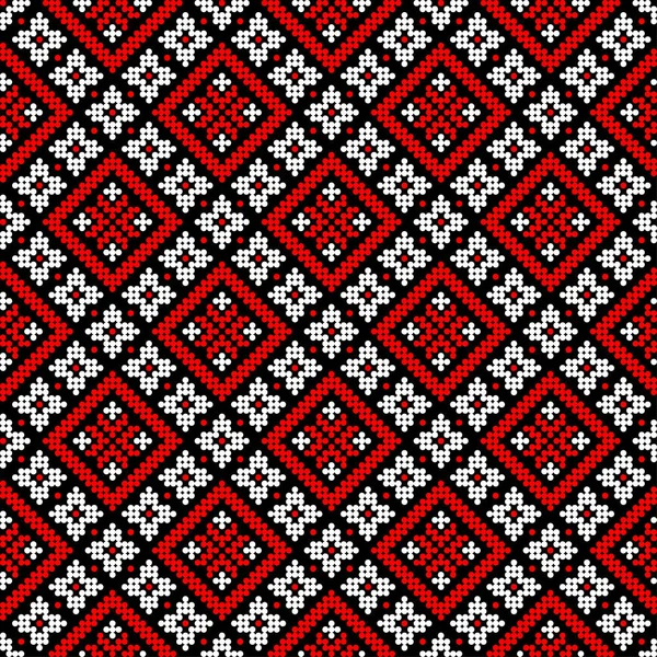 Nahtloses Muster Der Ukrainischen Ornamente Ethnischen Stil Identität Wyschywanka Stickereien — Stockvektor