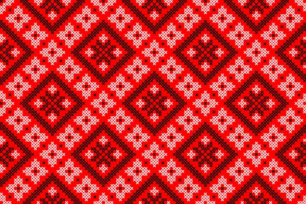 Seamless Pattern Ukrainian Ornament Ethnic Style Identity Vyshyvanka Embroidery Print — Stock Vector
