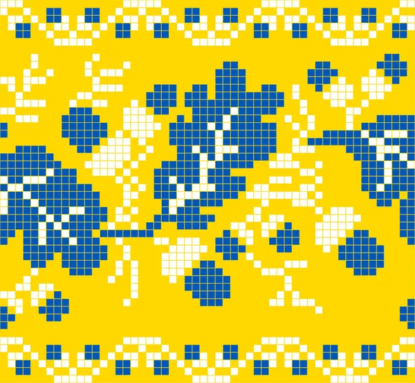 Vektor Illusztrációja Ukrán Dísz Etnikai Virágos Stílusban Tölgyfa Levelek Makkok — Stock Vector