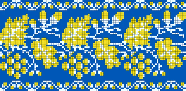 Ilustração Vetorial Ornamento Ucraniano Estilo Floral Étnico Com Folhas Carvalho — Vetor de Stock