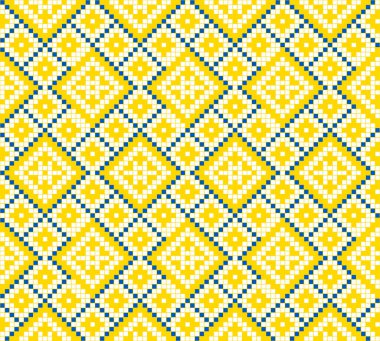 Etnik tarz, kimlik, vyshyvanka gibi kusursuz Ukrayna süsü desenleri, basılı kıyafetler, web siteleri, afişler, posterler için nakışlar. Vektör illüstrasyon arkaplanı