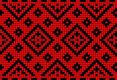 Etnik tarz, kimlik, vyshyvanka gibi Ukrayna süslemelerinin vektör illüstrasyonu, baskı giysileri, web siteleri, afişler için nakış. Geçmişi. Geometrik tasarım, sınır, kopyalama alanı, çerçeve