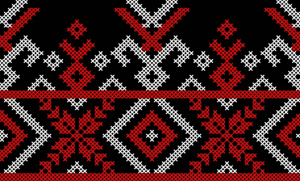 エスニックスタイルのウクライナの装飾のベクトルイラスト アイデンティティ ケイヒバンカ 印刷服の刺繍 ウェブサイト バナー バックグランド 幾何学的な設計 コピースペース フレーム — ストックベクタ