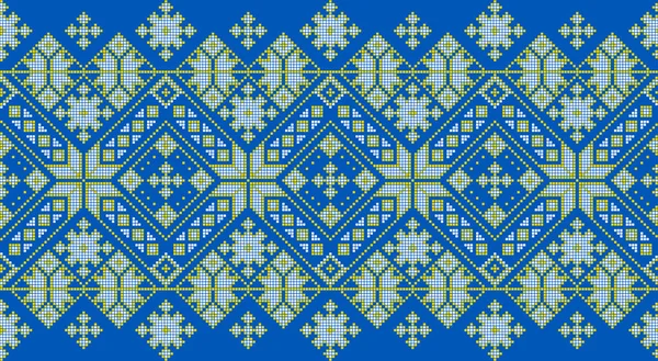 Etnik tarz, kimlik, vyshyvanka gibi Ukrayna süslemelerinin vektör illüstrasyonu, baskı giysileri, web siteleri, afişler için nakış. Geçmişi. Geometrik tasarım, sınır, kopyalama alanı, çerçeve