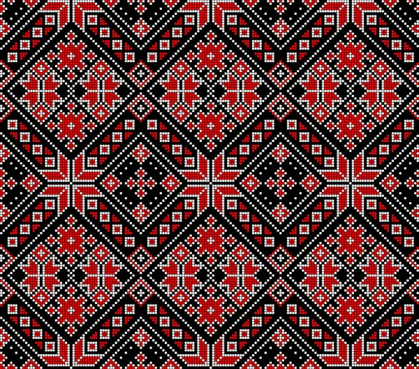 Naadloos Patroon Van Oekraïense Ornament Etnische Stijl Identiteit Vyshyvanka Borduurwerk — Stockvector
