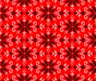 Etnik tarz, kimlik, vyshyvanka gibi kusursuz Ukrayna süsü desenleri, basılı kıyafetler, web siteleri, afişler, posterler için nakışlar. Vektör illüstrasyon arkaplanı