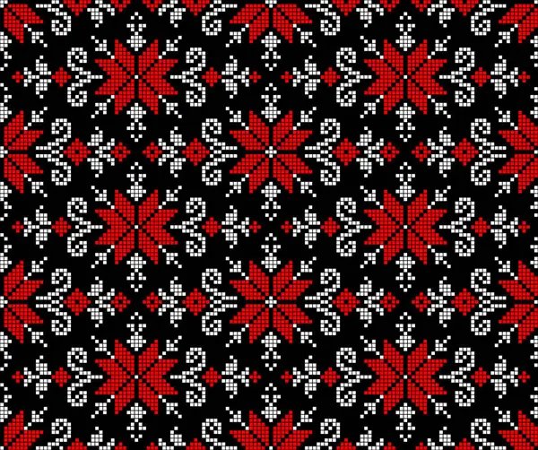 Etnik tarz, kimlik, vyshyvanka gibi kusursuz Ukrayna süsü desenleri, basılı kıyafetler, web siteleri, afişler, posterler için nakışlar. Vektör illüstrasyon arkaplanı