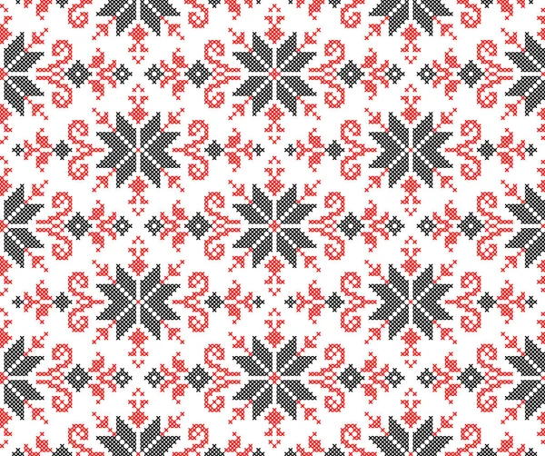 Etnik tarz, kimlik, vyshyvanka gibi kusursuz Ukrayna süsü desenleri, basılı kıyafetler, web siteleri, afişler, posterler için nakışlar. Vektör illüstrasyon arkaplanı