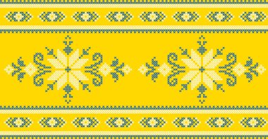 Etnik tarz, kimlik, vyshyvanka gibi Ukrayna süslemelerinin vektör illüstrasyonu, baskı giysileri, web siteleri, afişler için nakış. Geçmişi. Geometrik tasarım, sınır, kopyalama alanı, çerçeve