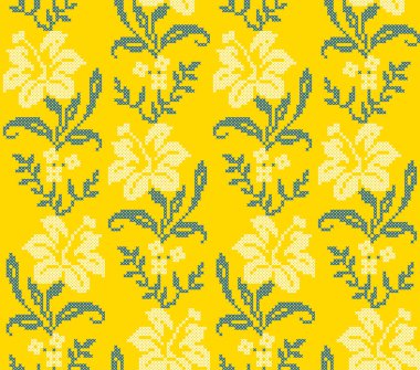 Etnik stil, kimlik, vyshyvanka, desenli Ukrayna çiçek süsleri, basılı kıyafetler için nakış, web siteleri, afişler, posterler. Vektör illüstrasyon arkaplanı