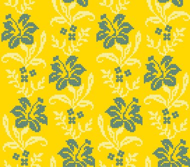 Etnik stil, kimlik, vyshyvanka, desenli Ukrayna çiçek süsleri, basılı kıyafetler için nakış, web siteleri, afişler, posterler. Vektör illüstrasyon arkaplanı