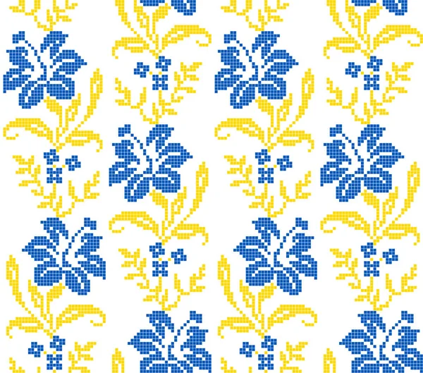 Motif Sans Couture Ornement Floral Ukrainien Dans Style Ethnique Identité — Image vectorielle
