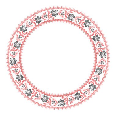 Etnik tarz, kimlik, vyshyvanka, desenli giysiler, web siteleri, afişler gibi Ukrayna çiçek süslerinin vektör çizimi. Geçmişi. Geometrik tasarım, sınır, kopyalama alanı, çerçeve