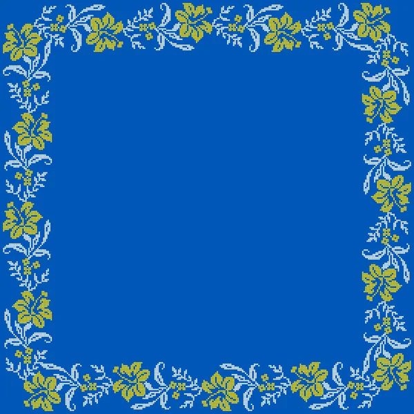 Ilustración Vectorial Ornamento Floral Ucraniano Estilo Étnico Identidad Vyshyvanka Bordado — Vector de stock