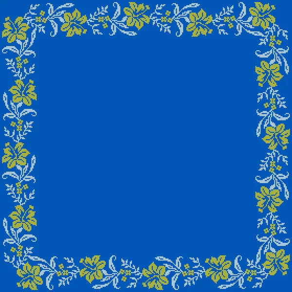 Ilustración Vectorial Ornamento Floral Ucraniano Estilo Étnico Identidad Vyshyvanka Bordado — Vector de stock