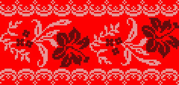 Vektorové Ilustrace Ukrajinské Květinové Ornament Etnickém Stylu Identita Vyshyvanka Výšivka — Stockový vektor