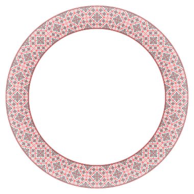 Etnik tarz, kimlik, vyshyvanka gibi Ukrayna süslemelerinin vektör illüstrasyonu, baskı giysileri, web siteleri, afişler için nakış. Geçmişi. Geometrik tasarım, sınır, kopyalama alanı, çerçeve