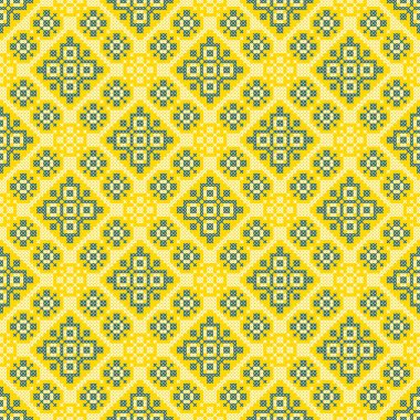 Etnik tarz, kimlik, vyshyvanka gibi Ukrayna süslemelerinin vektör illüstrasyonu, baskı giysileri, web siteleri, afişler için nakış. Geçmişi. Geometrik tasarım, sınır, kopyalama alanı, çerçeve