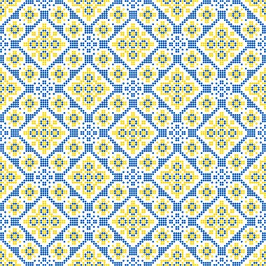 Etnik tarz, kimlik, vyshyvanka gibi Ukrayna süslemelerinin vektör illüstrasyonu, baskı giysileri, web siteleri, afişler için nakış. Geçmişi. Geometrik tasarım, sınır, kopyalama alanı, çerçeve