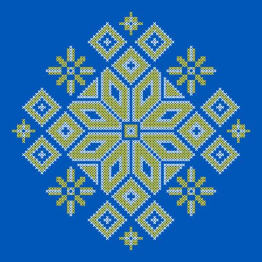  Ukrayna halk süsünün vektör illüstrasyonu. Etnik süs. Geleneksel Ukrayna halk sanatı örülmüş