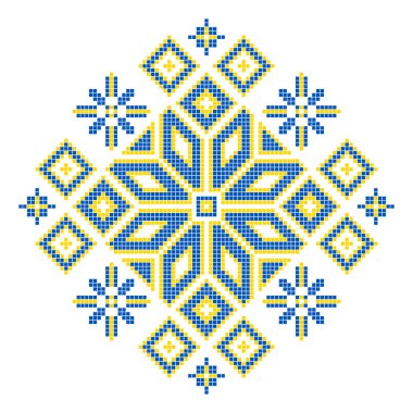  Ukrayna halk süsünün vektör illüstrasyonu. Etnik süs. Geleneksel Ukrayna halk sanatı örülmüş