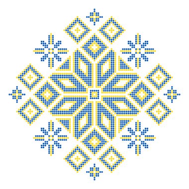  Ukrayna halk süsünün vektör illüstrasyonu. Etnik süs. Geleneksel Ukrayna halk sanatı örülmüş