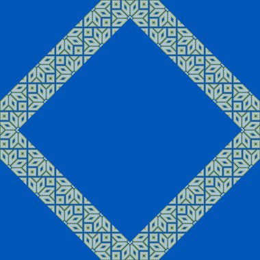 Etnik tarz, kimlik, vyshyvanka, basılı kıyafetler için nakış, web siteleri, afişler gibi Ukrayna süslemeleri için vektör illüstrasyon çerçevesi. Geçmişi. Geometrik tasarım, sınır, kopyalama alanı, çerçeve