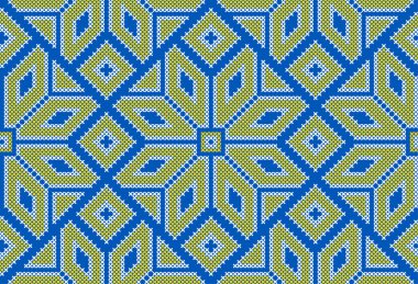 Etnik tarz, kimlik, vyshyvanka gibi Ukrayna süs sınırının vektör illüstrasyonu, baskı giysileri, web siteleri, afişler için nakış. Geçmişi. Geometrik tasarım, sınır, kopyalama alanı, çerçeve