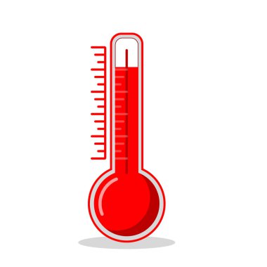 Isı termometresi. Hava sıcaklığı termometreleri, ısı kontrol termostat aygıtı düz vektör ikonu. Tıbbi termometreler