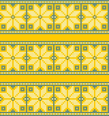 Etnik tarz, kimlik, vyshyvanka gibi Ukrayna süslemelerinin vektör illüstrasyonu, baskı giysileri, web siteleri, afişler için nakış. Arkaplan.