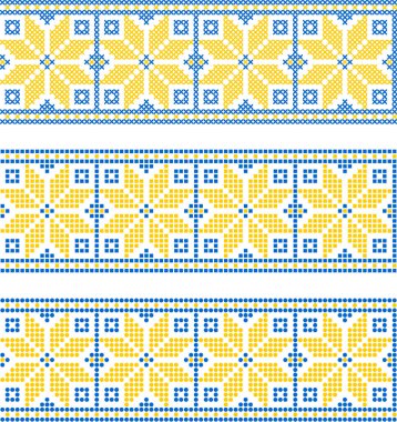 Etnik tarz, kimlik, vyshyvanka gibi Ukrayna süslemelerinin vektör illüstrasyonu, baskı giysileri, web siteleri, afişler için nakış. Arkaplan.