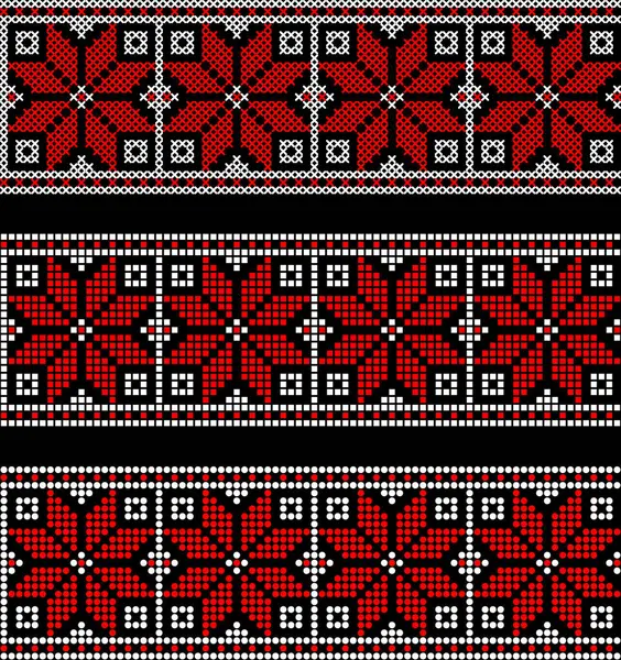 Etnik tarz, kimlik, vyshyvanka gibi Ukrayna süslemelerinin vektör illüstrasyonu, baskı giysileri, web siteleri, afişler için nakış. Arkaplan.