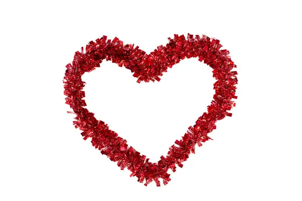 Red Heart Made Petals — Stock Photo, Image