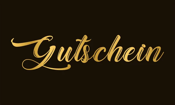 Hand Sketched Gutschein Word German Banner Translated Gift Voucher Lettering — Stock Photo, Image