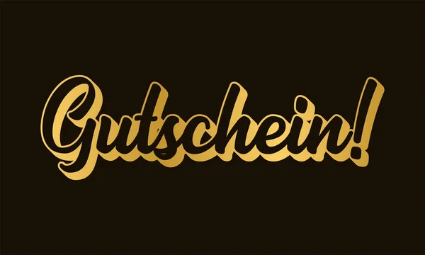 Hand Sketched Gutschein Word German Banner Translated Gift Voucher Lettering — Stock Vector