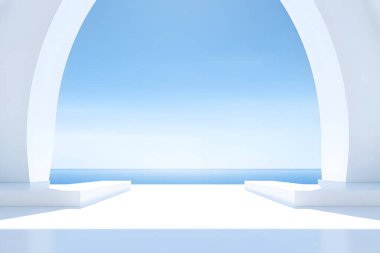 Güzel geniş ekran minimalistik beyaz boşluk 