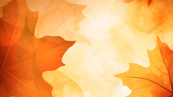 Bokeh Blurry Yellow Orange Autumn Leaves — Stock Photo, Image