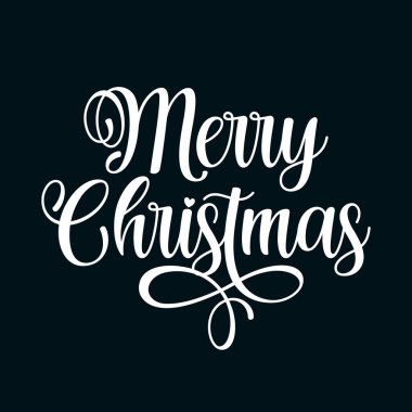 Kart için mutlu Noeller. El çizimi modern hat sanatı. Vektör illüstrasyonu 