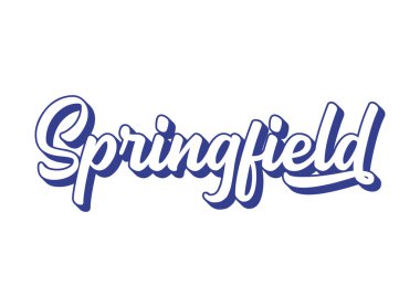 Springfield el yazısıyla yazılmış bir kelime. Illinois Eyaletinin Başkenti. 