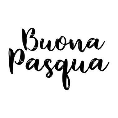 Bouna Pasqua 'dan el yazması bir alıntı, İtalyanca Mutlu Paskalyalar.. 