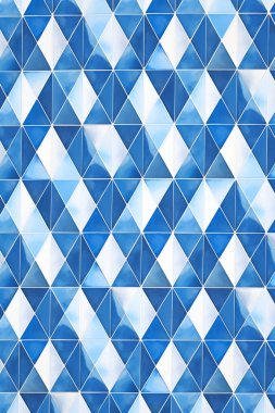 Mavi ve beyaz eşkenar dörtgen ile kusursuz desen
