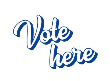 Elle çizilmiş oylama kelimeleri. Poster, etiket, el ilanı, başlık, kart, giysi için 3B modern veya eski harf