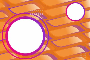 mor daireli turuncu eğimli dalga arkaplanı. Soyut Poster. Hipster Frame. Modern Çember Düzeni. 3d İniş Sayfası. web sitesi şablonu