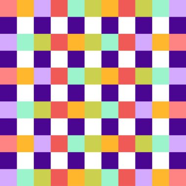 eğlenceli arka planda, sosyal medya kullanımı, el ilanı, şablon vs. için uygun, kusursuz geometrik kare vintage renkler 90 'lar.